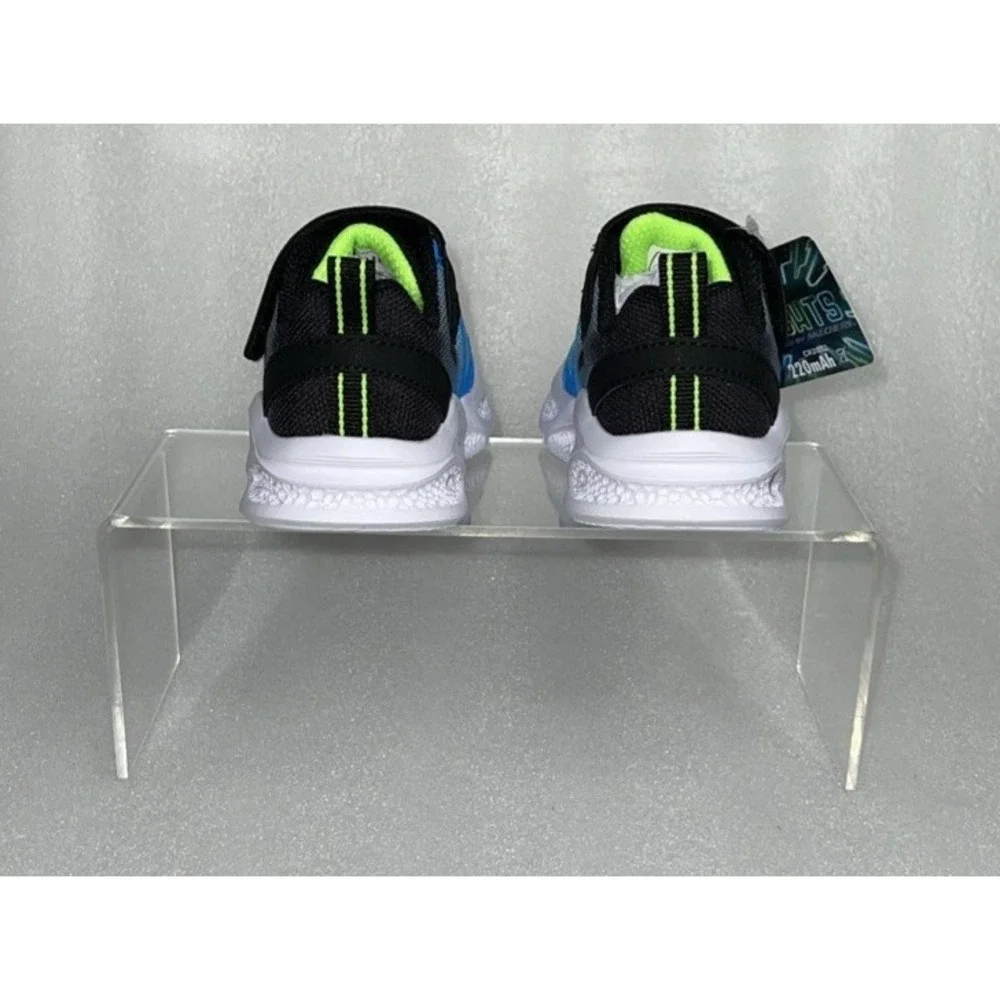 S Lights By Skechers Meteor‎ Krendox Sneakers Stretch Laces Toddler Boy Size 5